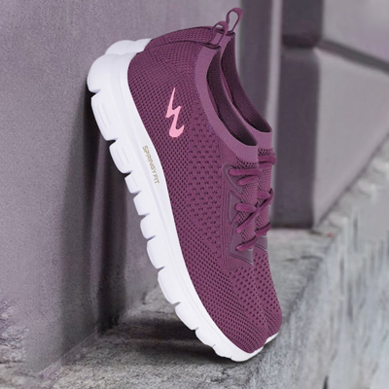 Women Purple Mesh Walking Shoes