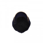 Unisex Navy Blue & Beige Solid Ascot Cap