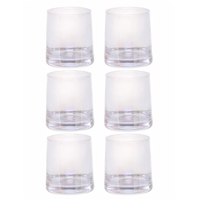 Transparent Set Of 6 Solid Water Or Juice Glasses 260 ml