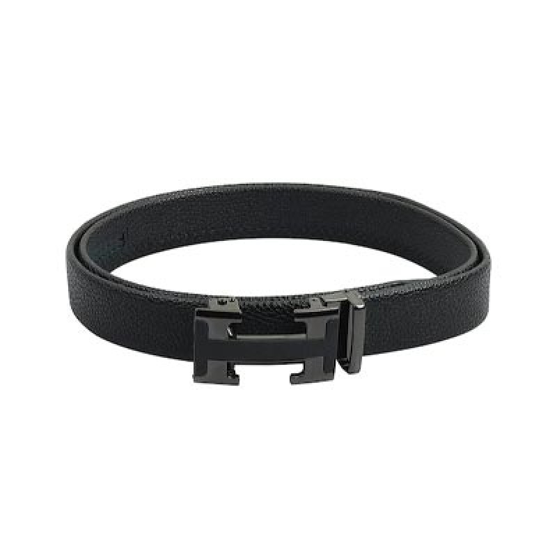 Men Black Textured Belt